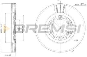 BREMS CD7398V - DISCHI FRENO - BRAKE DISCS