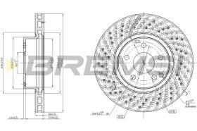 BREMS CD7427V - DISCHI FRENO - BRAKE DISCS