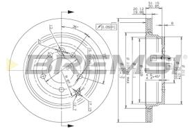 BREMS CD7431V - DISCHI FRENO - BRAKE DISCS