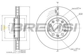 BREMS CD7451V - DISCHI FRENO - BRAKE DISCS