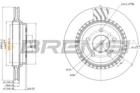 BREMS CD7457V - DISCHI FRENO - BRAKE DISCS