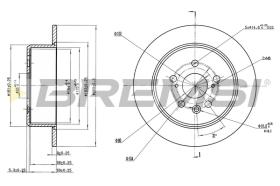 BREMS CD7474S - DISCHI FRENO - BRAKE DISCS