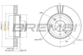 BREMS CD7522V - DISCHI FRENO - BRAKE DISCS