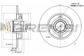 BREMS CD7523S - DISCHI FRENO - BRAKE DISCS