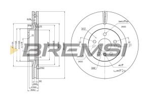 BREMS CD7532V - DISCHI FRENO - BRAKE DISCS