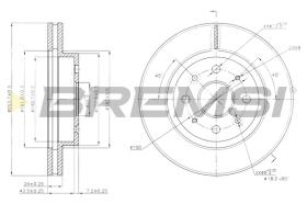 BREMS CD7542V - DISCHI FRENO - BRAKE DISCS