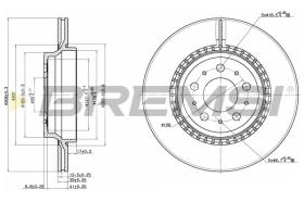 BREMS CD7551V - DISCHI FRENO - BRAKE DISCS