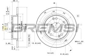 BREMS CD7558S - DISCHI FRENO - BRAKE DISCS