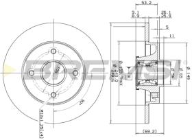 BREMS CD7560S - DISCHI FRENO - BRAKE DISCS