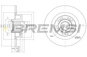 BREMS CD7569S - DISCHI FRENO - BRAKE DISCS