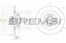 BREMS CD7570S - DISCHI FRENO - BRAKE DISCS