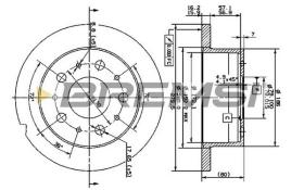 BREMS CD7574S - DISCHI FRENO - BRAKE DISCS