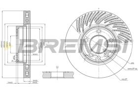 BREMS CD7591VRD - DISCHI FRENO - BRAKE DISCS