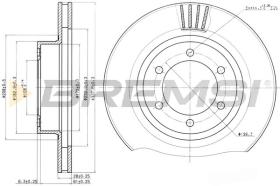 BREMS CD7594V - DISCHI FRENO - BRAKE DISCS