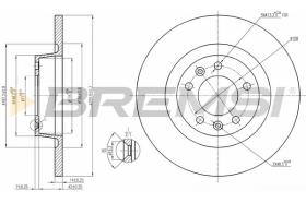 BREMS CD7602S - DISCHI FRENO - BRAKE DISCS