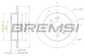 BREMS CD7613S - DISCHI FRENO - BRAKE DISCS