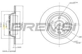 BREMS CD7616S - DISCHI FRENO - BRAKE DISCS