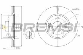 BREMS CD7619V - DISCHI FRENO - BRAKE DISCS