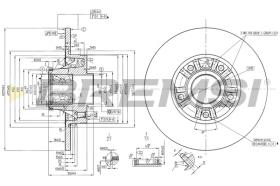 BREMS CD7623S - DISCHI FRENO - BRAKE DISCS