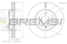 BREMS CD7625V - DISCHI FRENO - BRAKE DISCS