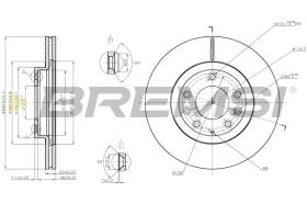 BREMS CD7657V - DISCHI FRENO - BRAKE DISCS