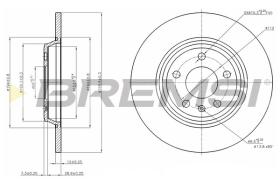 BREMS CD7666S - DISCHI FRENO - BRAKE DISCS