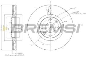 BREMS CD7676V - DISCHI FRENO - BRAKE DISCS