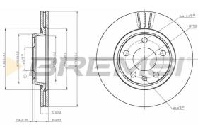 BREMS CD7708V - DISCHI FRENO - BRAKE DISCS