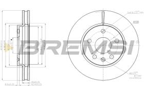 BREMS CD7721V - DISCHI FRENO - BRAKE DISCS