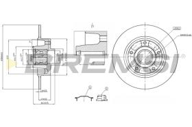 BREMS CD7732S - DISCHI FRENO - BRAKE DISCS