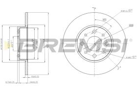 BREMS CD7741S - DISCHI FRENO - BRAKE DISCS