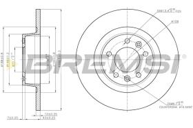 BREMS CD7744S - DISCHI FRENO - BRAKE DISCS