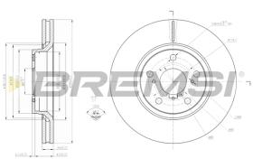 BREMS CD7756V - DISCHI FRENO - BRAKE DISCS