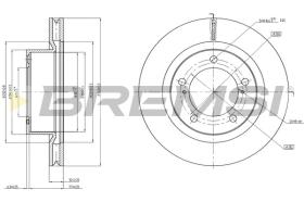 BREMS CD7798V - DISCHI FRENO - BRAKE DISCS