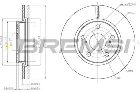 BREMS CD7838V - DISCHI FRENO - BRAKE DISCS