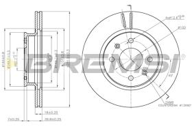 BREMS CD7840V - DISCHI FRENO - BRAKE DISCS