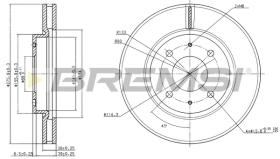 BREMS CD7845V - DISCHI FRENO - BRAKE DISCS