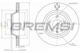 BREMS CD7849V - DISCHI FRENO - BRAKE DISCS