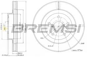 BREMS CD7857V - DISCHI FRENO - BRAKE DISCS