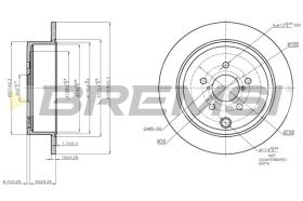 BREMS CD7883S - DISCHI FRENO - BRAKE DISCS