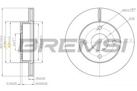 BREMS CD7884V - DISCHI FRENO - BRAKE DISCS