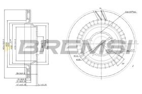 BREMS CD7906V - DISCHI FRENO - BRAKE DISCS