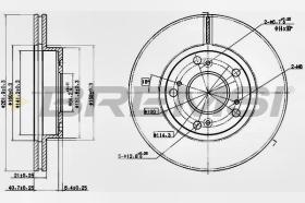 BREMS CD7939V - DISCHI FRENO - BRAKE DISCS