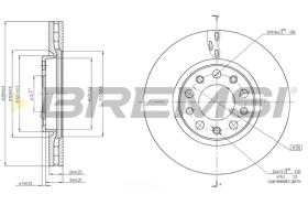 BREMS CD7956V - DISCHI FRENO - BRAKE DISCS