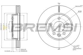 BREMS CD8017V - DISCHI FRENO - BRAKE DISCS