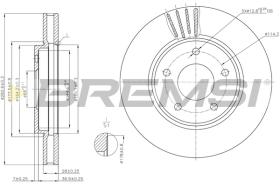 BREMS CD8040V - DISCHI FRENO - BRAKE DISCS