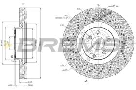 BREMS CD8051V - DISCHI FRENO - BRAKE DISCS