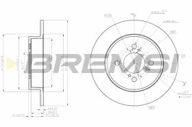 BREMS CD8071S - DISCHI FRENO - BRAKE DISCS