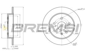 BREMS CD8075S - DISCHI FRENO - BRAKE DISCS