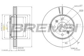 BREMS CD8089V - DISCHI FRENO - BRAKE DISCS